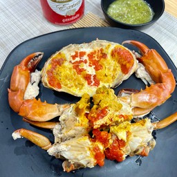 ปูไข่นึ่งนมสด size XXL ไข่แน่นฟู หอมละมุน