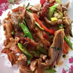 ข้าวผัดเผ็ดเป็ดย่าง