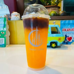 แบล็คคอฟฟี่น้ำส้ม100% เย็น