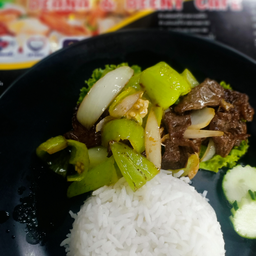 ข้าวพริกหยวกเนื้อ