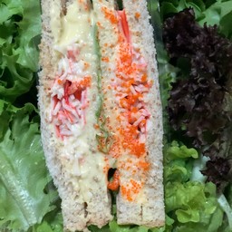 แซนวิชปูอัดไข่กุ้ง