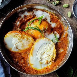 แกงไข่เครื่องเทศบาง 2 ฟอง Dhaba style Egg Curry (Light Spices)