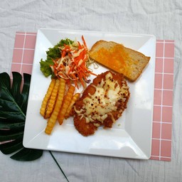 สเต็กไก่ทอดชีส