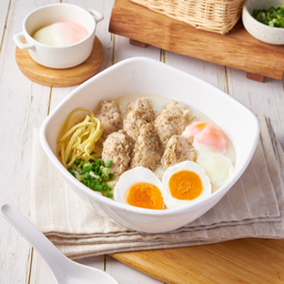 โจ๊กหมูเน้นๆ+ไข่ลวก+ไข่เค็ม