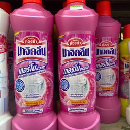 ผลิตภัณท์ทำความสะอาดห้องน้ำมาจิคลีนเทอร์โบพาวเวอร์ สีชมพู 850มล