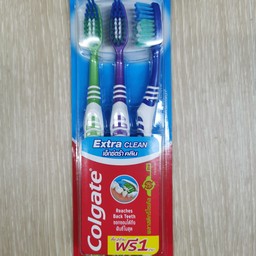แปรงสีฟันคอลเกต ExtraClean 2ฟรี1