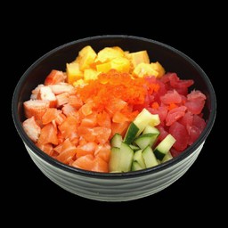 ข้าวหน้าปลาดิบรวม