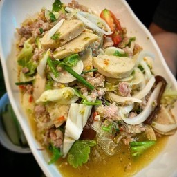 ยำวุ้นเส้นหมูสับ+ยอ