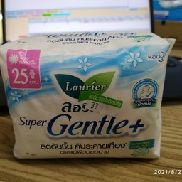 ลอรีเอะ เจนเทิล+เดย์ ปีก 25ซม 7ชิ้น ( ขาวฟ้า)