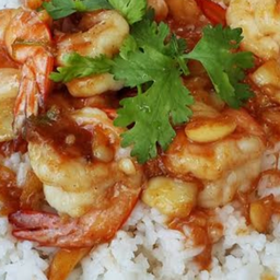 ข้าวสวยร้อนๆกุ้งกระเทียม