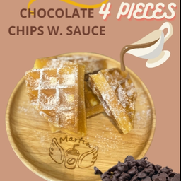 Chocolate chips Waffles ช็อคโกแลตชิพวาฟเฟิล4ชิ้น