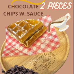 Chocolate chips Waffles ชอคโกแลตชิพวาฟเฟิล 2ชิ้น