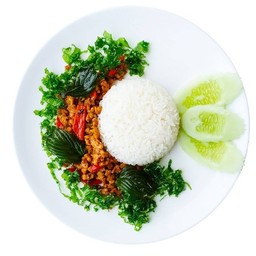ข้าวผัดกะเพราแพลนเบสต์เจ