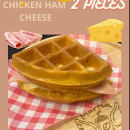 Chicken ham cheese waffles วาฟเฟิลแฮมไก่ชีส