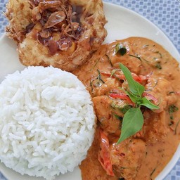 ข้าวคู่ฉู่ฉี่ปลากะพง ไข่ลูกสะใภ้