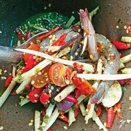 ตำกุ้งสดมะละกอ