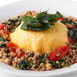 ข้าวไข่ข้นกะเพราหมูสับ