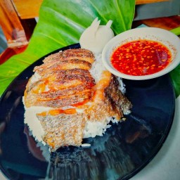 ปั้น&ปั๊บ ข้าวปลาแกะ หมูทอด  -