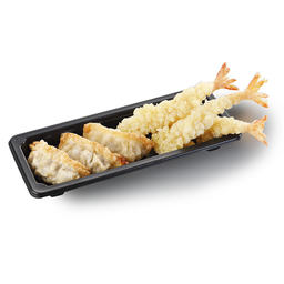 ชุดรวมกุ้งเทมปุระ (3 ชิ้น) และเกี๊ยวซ่า (3 ชิ้น)