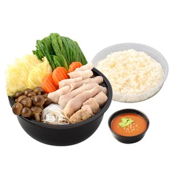 สุกี้นาเบะ ชุดรวมหมู พร้อมข้าวญี่ปุ่น