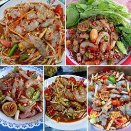ตำกุ้งสด
