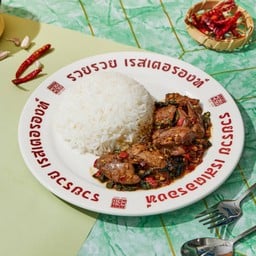 กะเพราตับไก่ราดข้าว