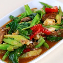 ข้าว คะน้าปลากระป๋อง