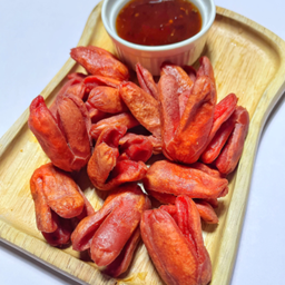 ไส้กรอกแดง+น้ำจิ้ม