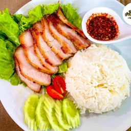 ข้าวคอหมูย่างจิ้มแจ่ว