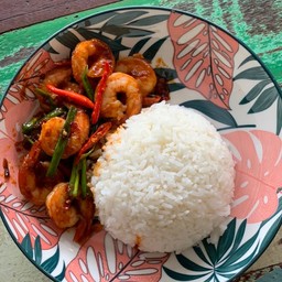 ข้าวกุ้งผัดน้ำพริกเผา