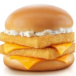 ดับเบิ้ลเบอร์เกอร์ปลาชีส Double Fish Burger with Cheese