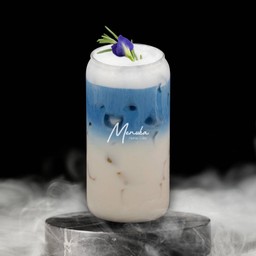 อัญชันลาเต้เย็น