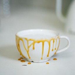 นมสดคาราเมล ร้อน