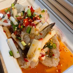 ยำไหลบัวกุ้งสด
