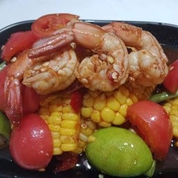 ตำปลาร้าข้าวโพดกุ้งสุก