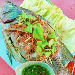 ปลาเผา ปลานึ่ง ป้าไก่ แม่คือ