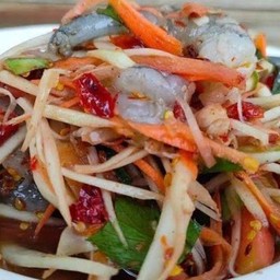 ตำปลาร้ากุ้งสด