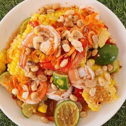 ตำไทยข้าวโพดกุ้งสุก