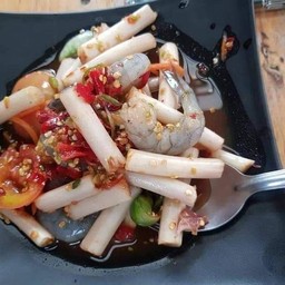 ตำไหลบัวกุ้งสด