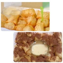 โรตีทอดกรอบนมข้น Original + โรตีทอดกรอบนมข้น (โอวัลตินภูเขาไฟ)