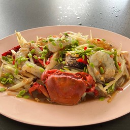 ตำกุ้งสด