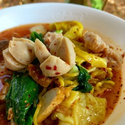 บะหมี่เกี๊ยวหมูแดง-หมูเด้ง(ต้มยำ)