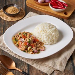 ข้าวลาบเป็ดย่าง