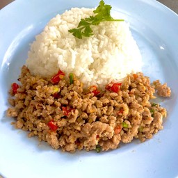 คั่วพริกเกลือราดข้าว