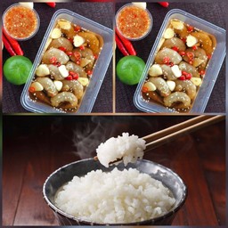 กุ้งดองซีอิ๊วเกาหลี 2 กล่องแถมฟรีข้าวญี่ปุ่น