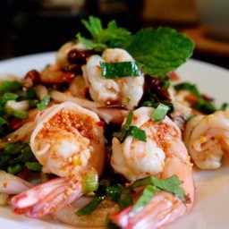 ลาบกุ้งลวก