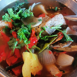 ต้มยำปลากะพง(หม้อไฟ)