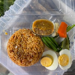 ข้างคลุกน้ำพริกปลาร้า+นรก (เผ็ดมาก)