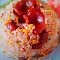 [ร้านกระด้งตามสั่ง] ข้าวผัดรถไฟกุนเชียง