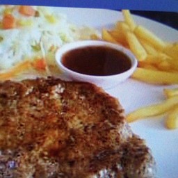 [ร้านสเต๊กบีเทสตี้] สเต็กหมูพริกไทยดำ